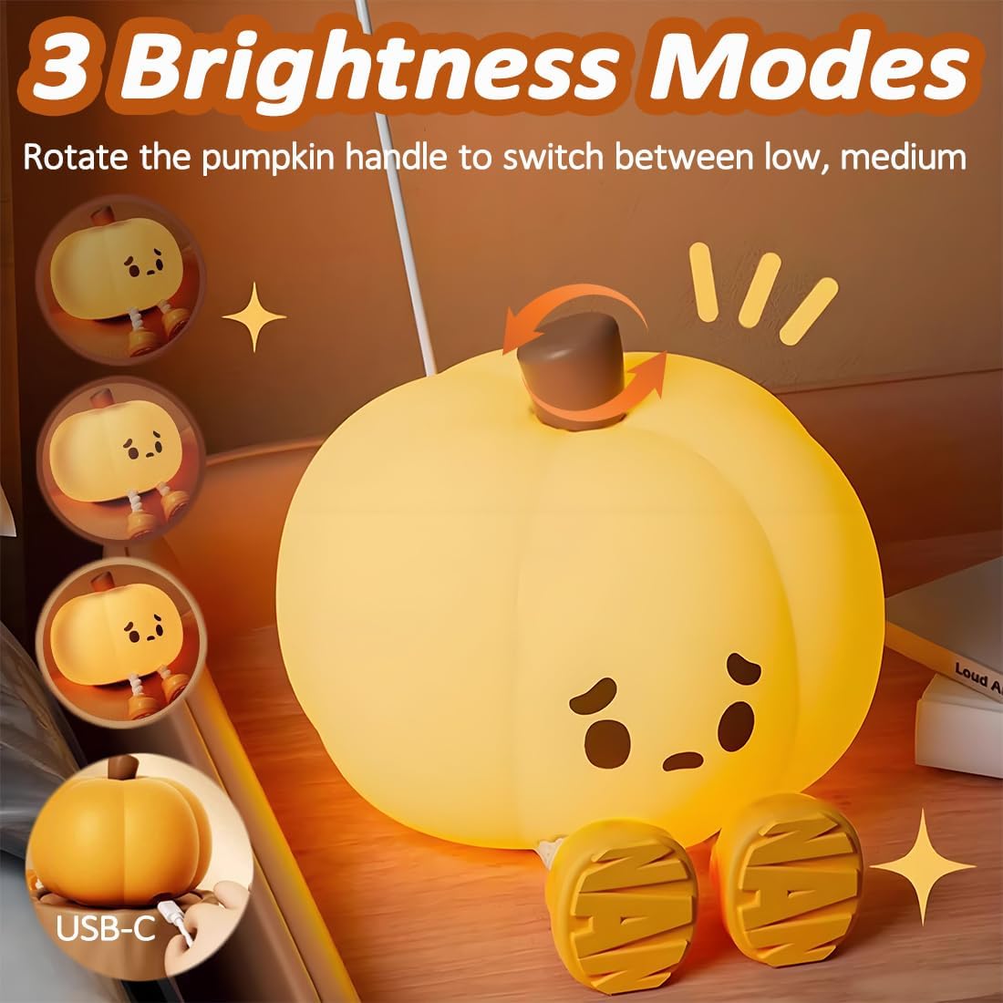 Grinning Pumpkin Night Light
